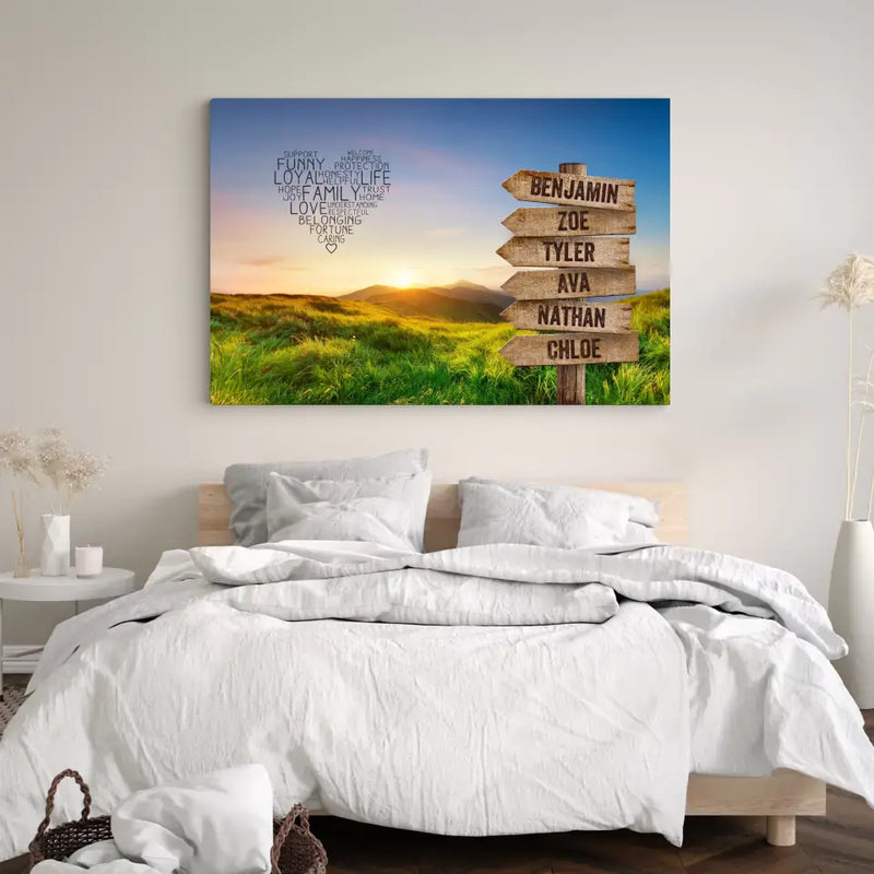 Signpost-Canvas “Alpine meadow”