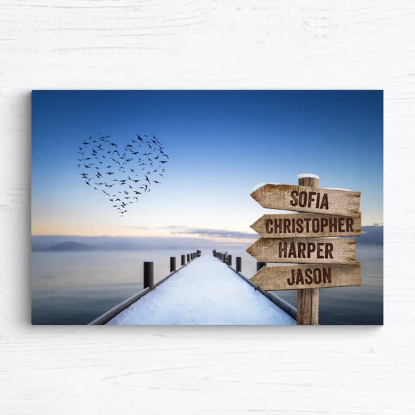 Signpost-Canvas “Jetty” Winter