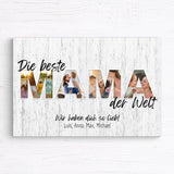Personalisierte Leinwand "Beste der Welt"