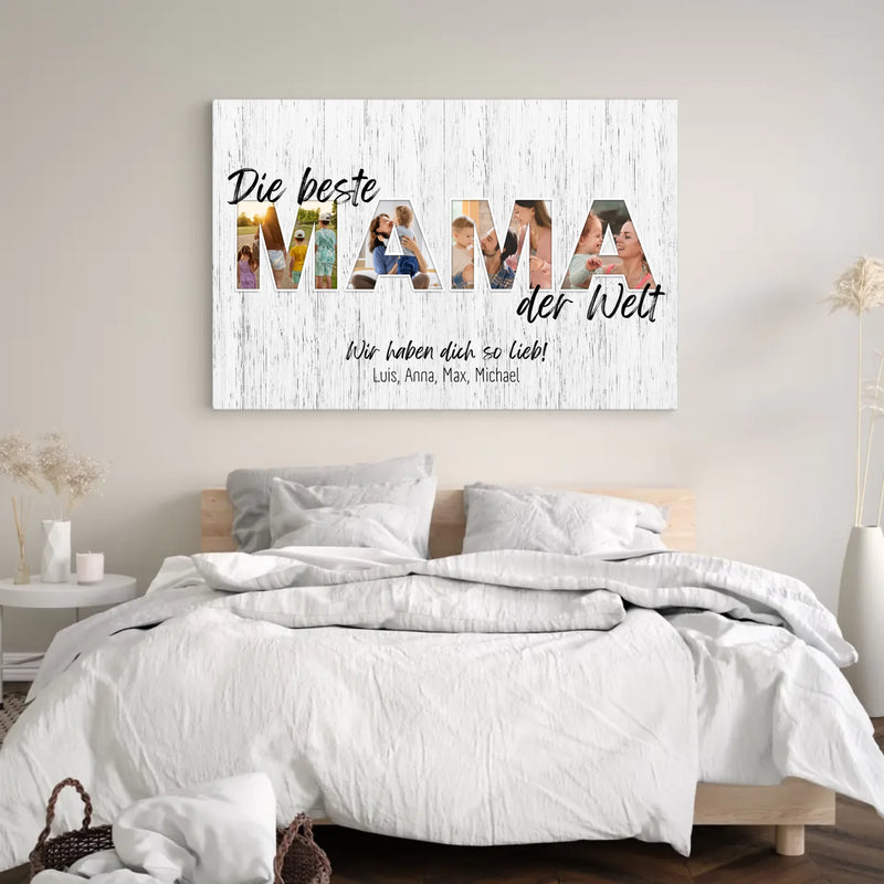 Personalisierte Leinwand "Beste der Welt"