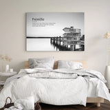 Wegweiser-Leinwand “Steg” Schwarz/Weiß