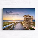 Wegweiser-Leinwand “Strandweg”