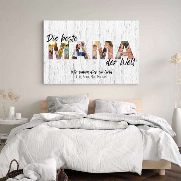 Personalisierte Leinwand "Beste der Welt"