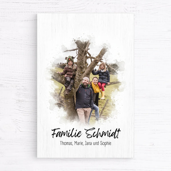 Personalisierte Leinwand – Euer Foto als Aquarell-Kunstwerk